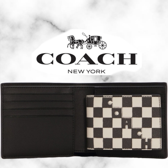 Coach 3 In 1 Wallet With Checker Print - Picture 2 of 2